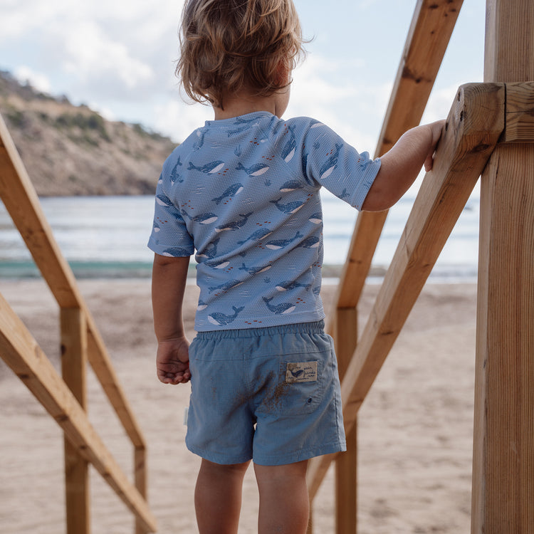 LITTLE DUTCH. Short Sleeve Swim Shirt Ocean Splash