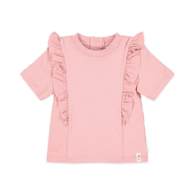 LITTLE DUTCH. Short Sleeve Swim Shirt Dreamy Pink Rose