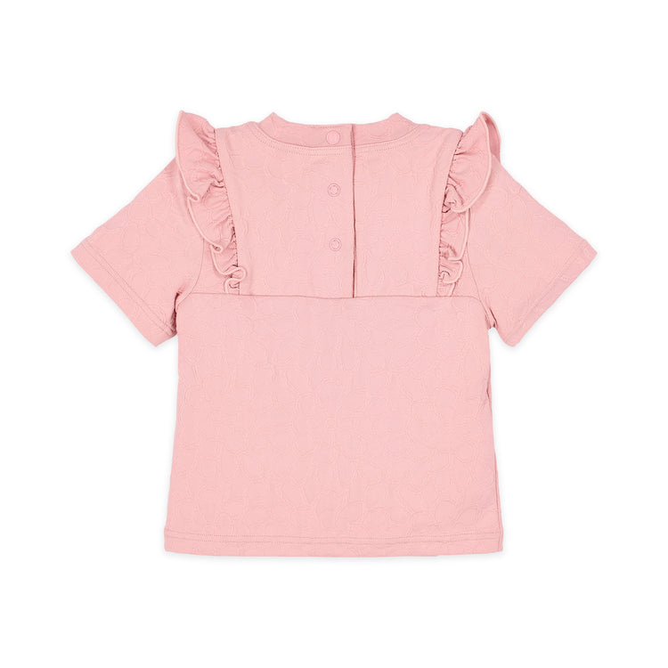 LITTLE DUTCH. Short Sleeve Swim Shirt Dreamy Pink Rose