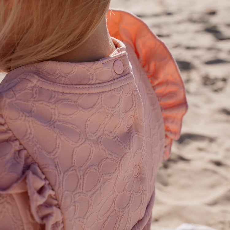 LITTLE DUTCH. Short Sleeve Swim Shirt Dreamy Pink Rose