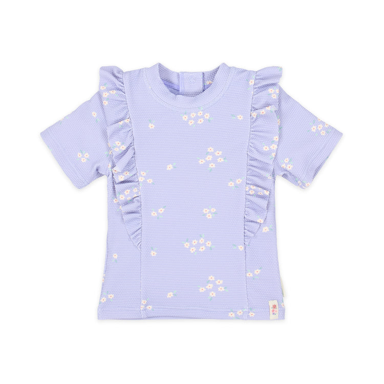 LITTLE DUTCH. Short-Sleeve Swim Shirt and Bottoms Dreamy Lavender