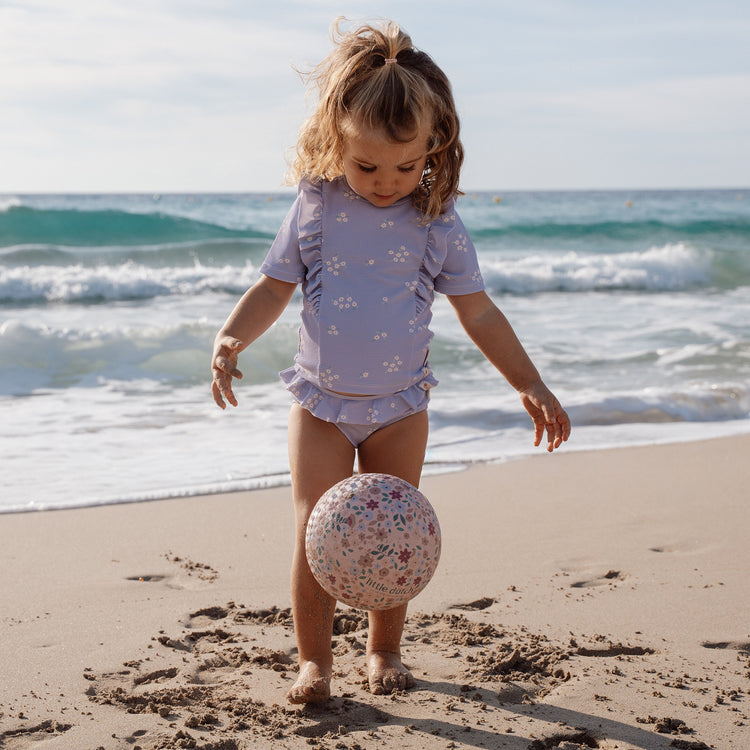 LITTLE DUTCH. Short-Sleeve Swim Shirt and Bottoms Dreamy Lavender