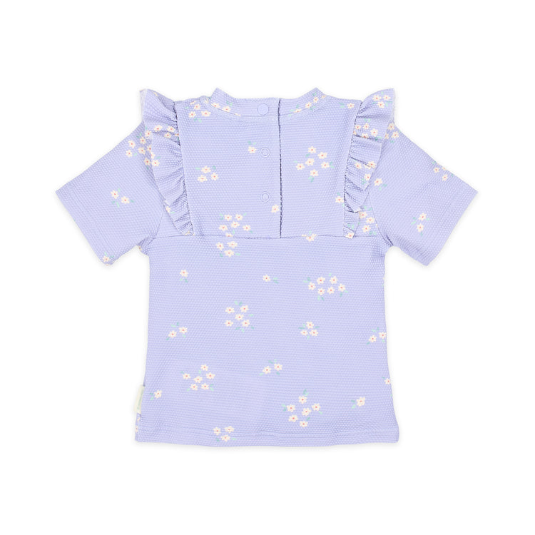 LITTLE DUTCH. Short-Sleeve Swim Shirt and Bottoms Dreamy Lavender
