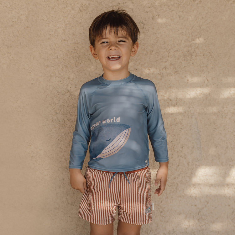 LITTLE DUTCH. Παιδικό μαγιό βερμούδα για αγόρια Ocean Brown Stripes