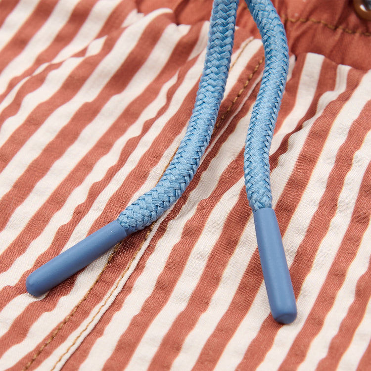 LITTLE DUTCH. Swim short Ocean Brown Stripes