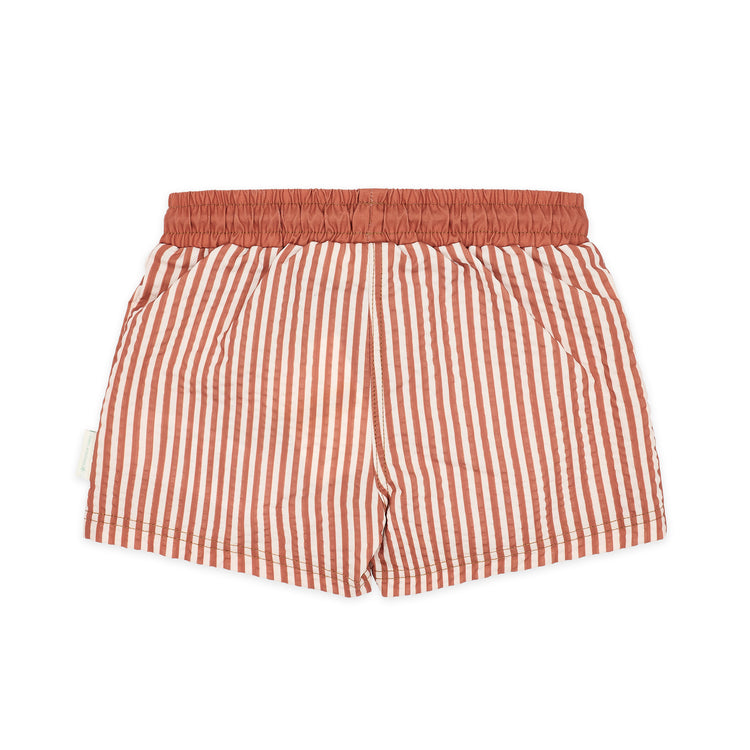 LITTLE DUTCH. Swim short Ocean Brown Stripes