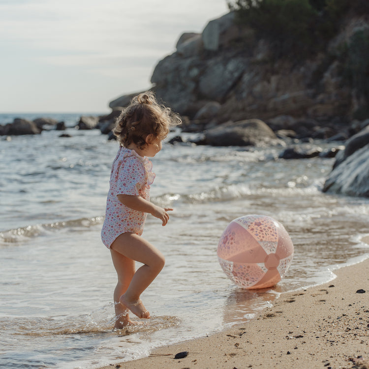 LITTLE DUTCH. Short-Sleeve Swimsuit with Ruffles Dreamy Flowerfield