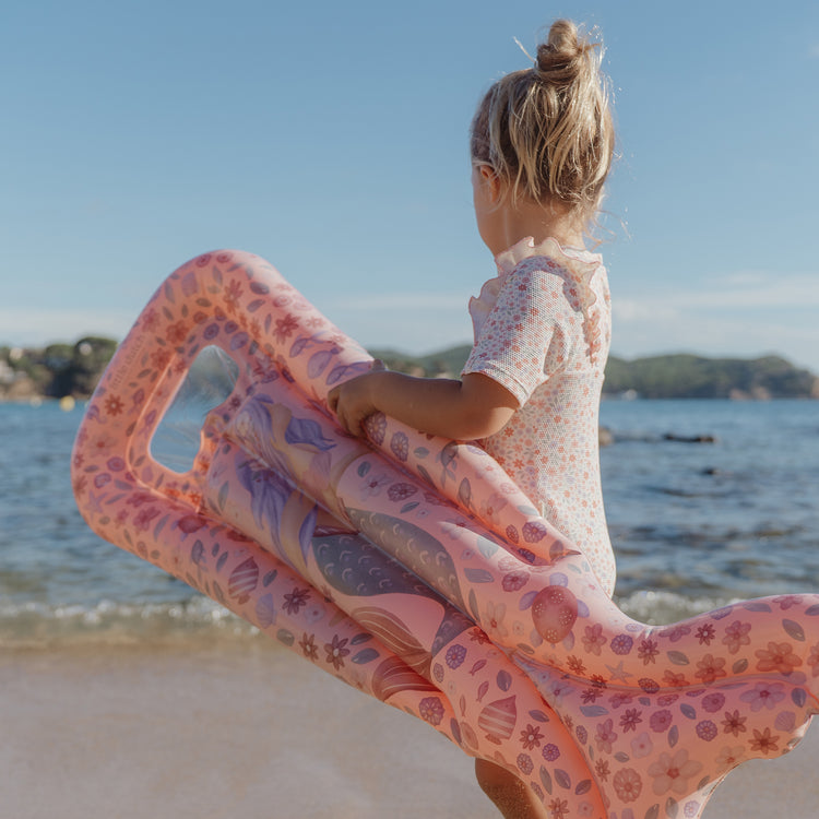 LITTLE DUTCH. Short-Sleeve Swimsuit with Ruffles Dreamy Flowerfield