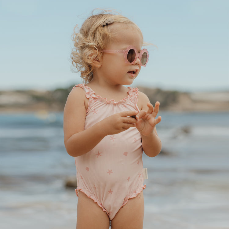 LITTLE DUTCH. Ολόσωμο μαγιό με βολάν Dreamy Seashells