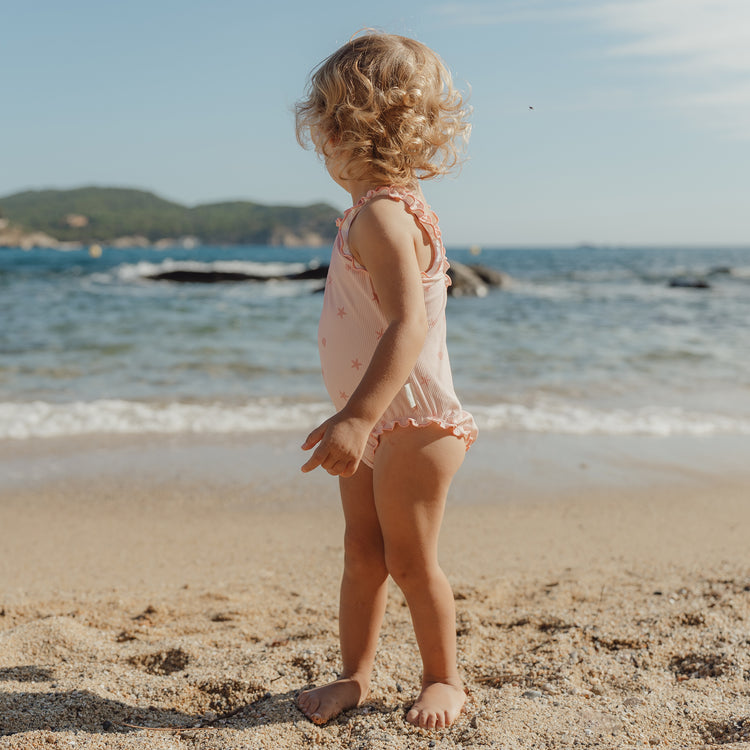 LITTLE DUTCH. Swimsuit with Ruffles Dreamy Seashells