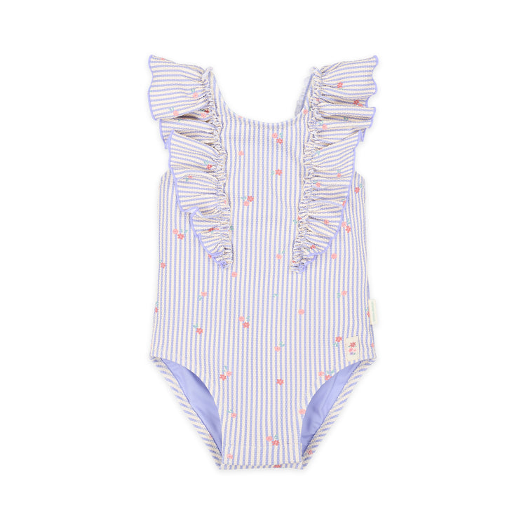 LITTLE DUTCH. Swimsuit with Ruffles Dreamy Stripes