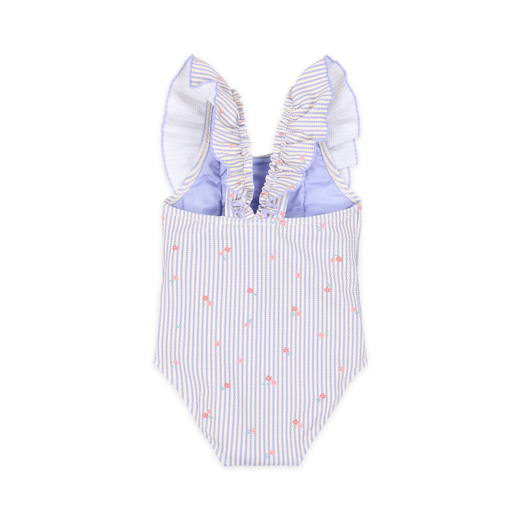 LITTLE DUTCH. Swimsuit with Ruffles Dreamy Stripes