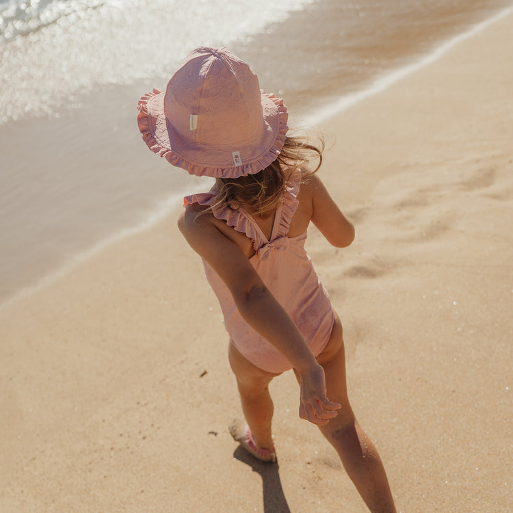 LITTLE DUTCH. Sun Hat Dreamy Pink Rose