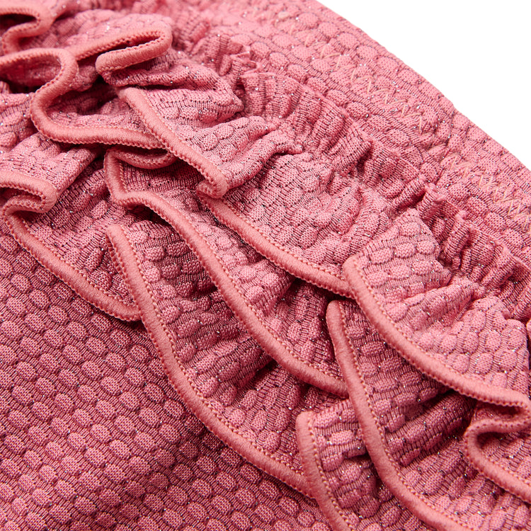 LITTLE DUTCH. Παιδικό μαγιό μπικίνι με βολάν Dreamy Pink Sparkle