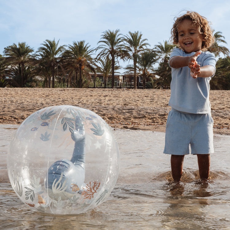 LITTLE DUTCH. Short Sleeve Shirt and Shorts Ocean World Blue