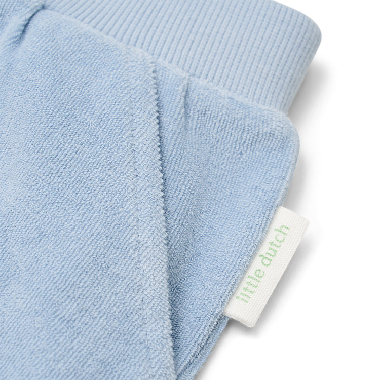 LITTLE DUTCH. Σετ μπλουζάκι και κοντό παντελονάκι πετσετέ Ocean World Blue