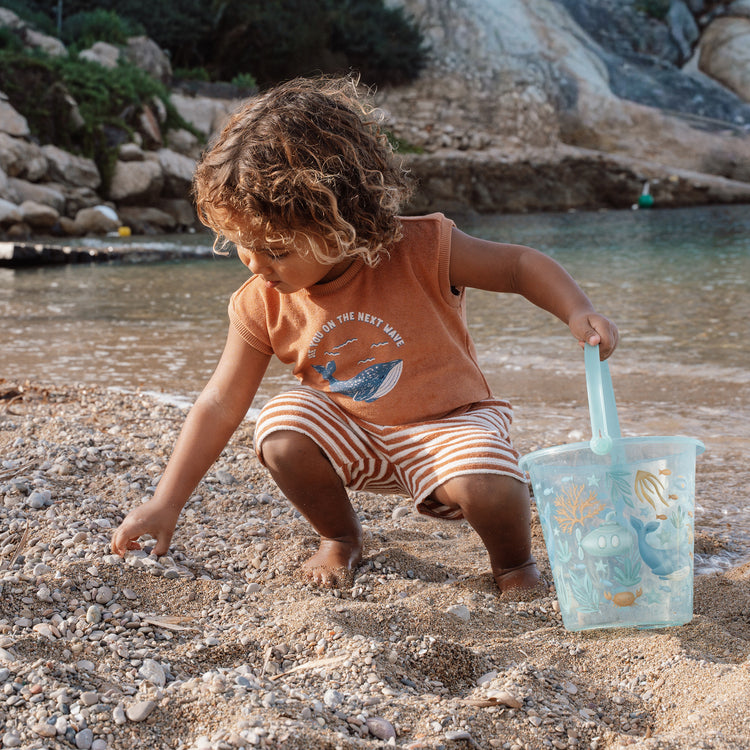 LITTLE DUTCH. Singlet and Shorts Ocean World Brown