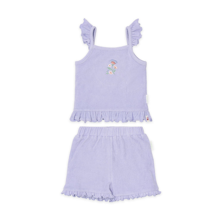 LITTLE DUTCH. Top and Shorts Dreamy Purple
