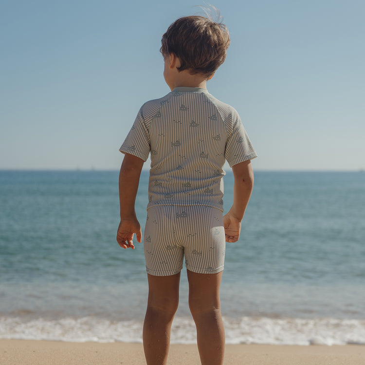 LITTLE DUTCH. Short Sleeve Swim Shirt and Shorts Ocean Adventure