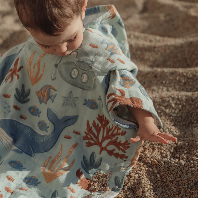 LITTLE DUTCH. Beach Poncho Ocean World Multicolour - One size