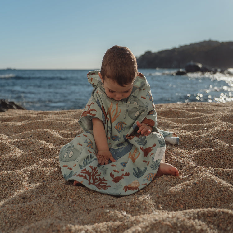 LITTLE DUTCH. Beach Poncho Ocean World Multicolour - One size