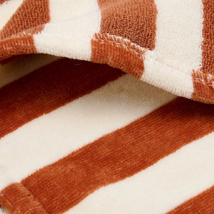 LITTLE DUTCH. Beach Poncho Ocean World Brown Stripe - One size