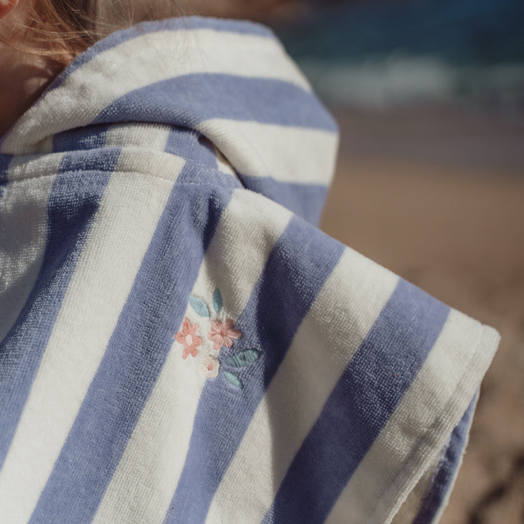 LITTLE DUTCH. Beach Poncho Dreamy Purple Stripe - One size