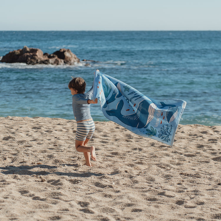 LITTLE DUTCH. Πετσέτα θαλάσσης Ocean World Blue - 60x120