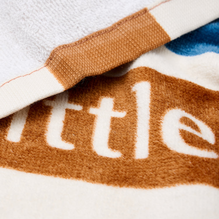 LITTLE DUTCH. Beach Towel Ocean World Brown Stripe - 60x120