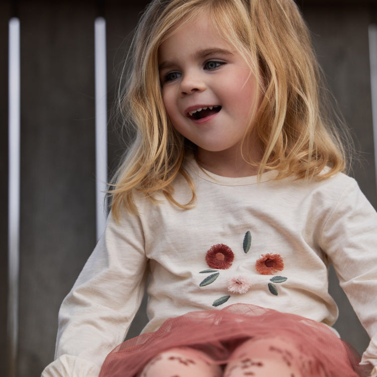 LITTLE DUTCH. T-shirt long sleeves Vanilla melee