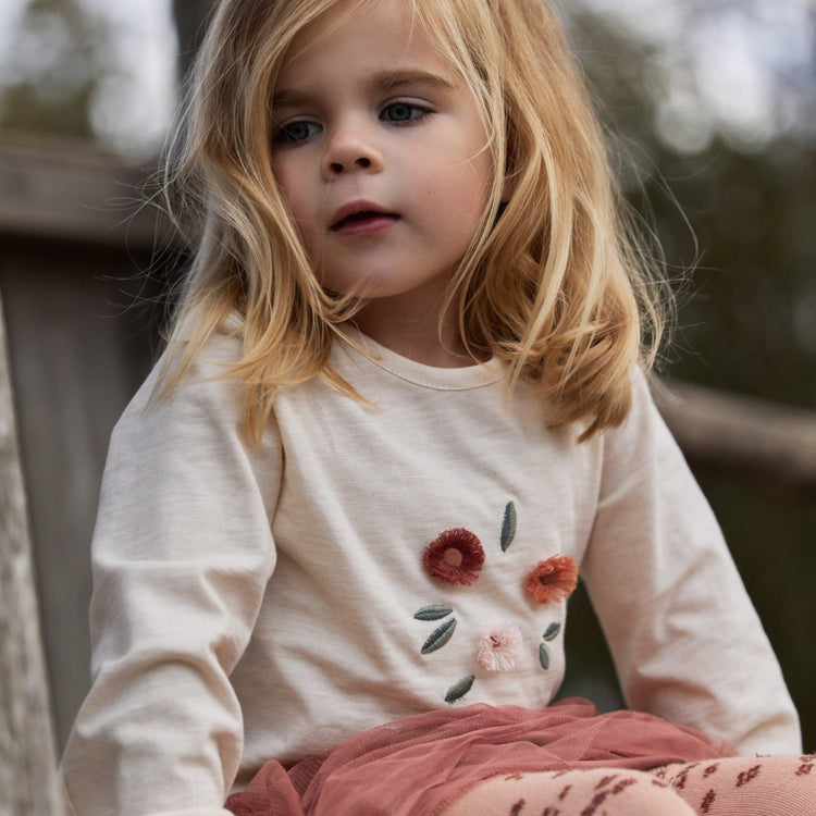 LITTLE DUTCH. T-shirt long sleeves Vanilla melee
