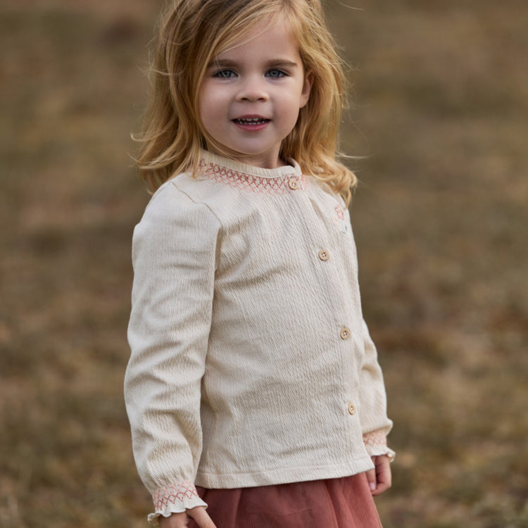 LITTLE DUTCH. Blouse long sleeves Vanilla