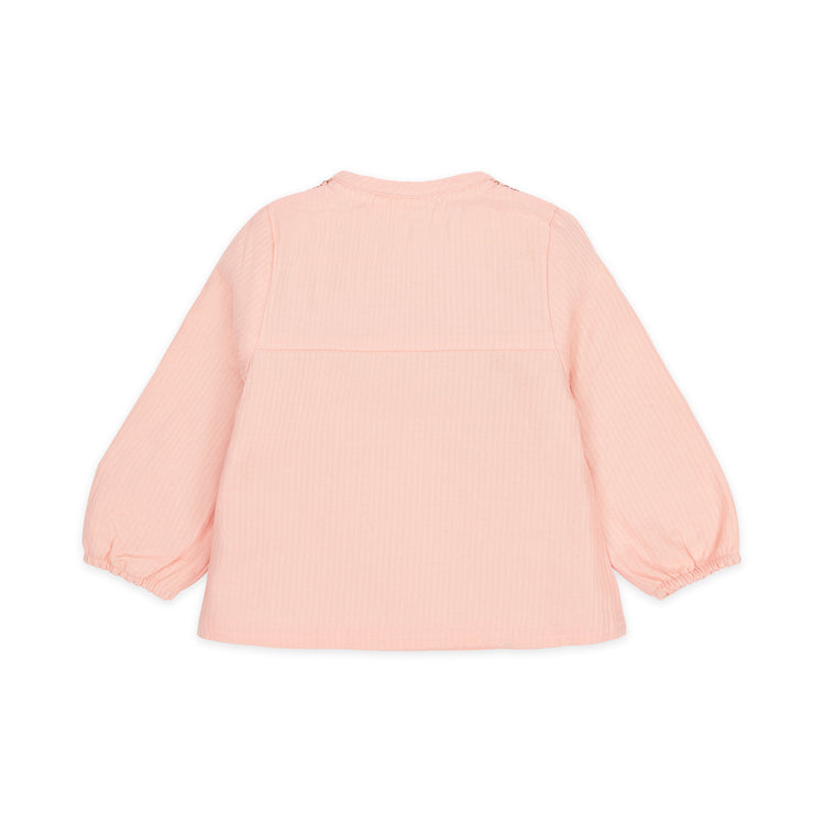 LITTLE DUTCH. Μπλουζάκι μακρυμάνικο με κουμπάκια Blush Pink