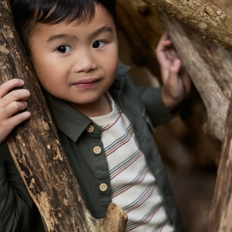 LITTLE DUTCH. Overshirt Deep Olive