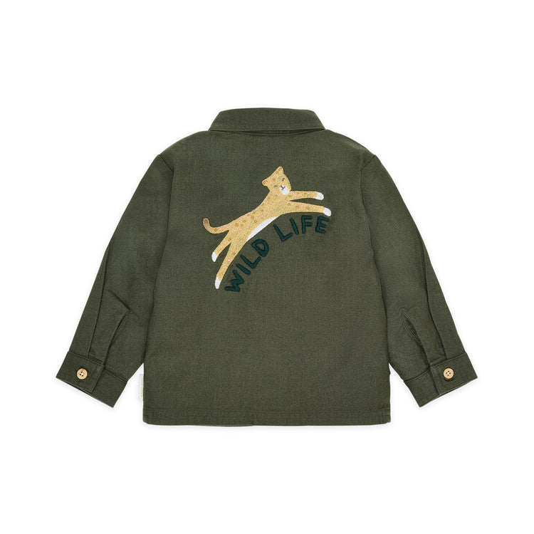 LITTLE DUTCH. Overshirt Deep Olive