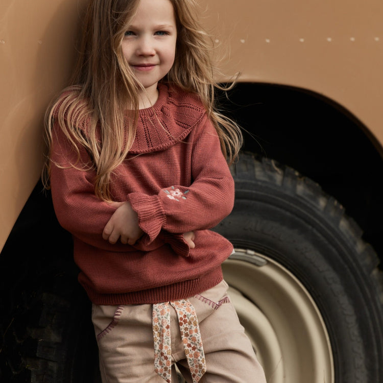 LITTLE DUTCH. Knitted sweater Deep Berry