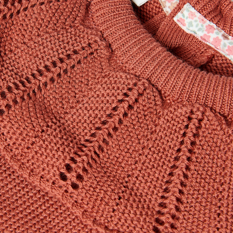 LITTLE DUTCH. Knitted sweater Deep Berry