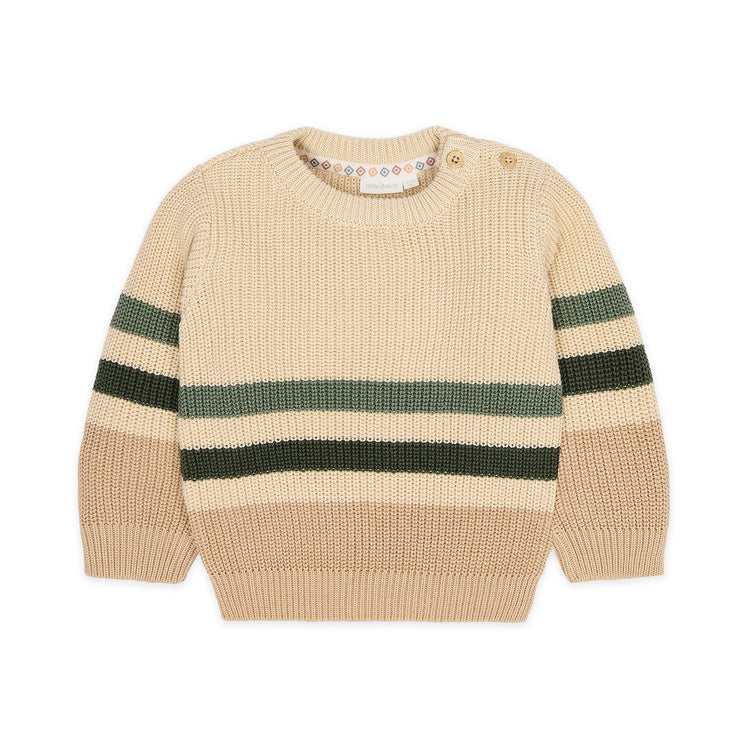 LITTLE DUTCH. Knitted sweater Warm Taupe