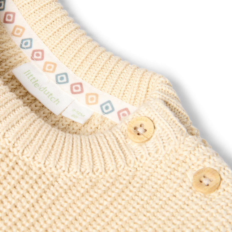 LITTLE DUTCH. Knitted sweater Warm Taupe