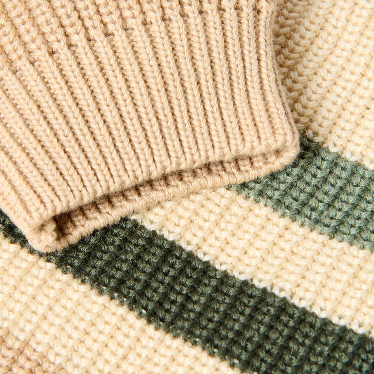 LITTLE DUTCH. Knitted sweater Warm Taupe