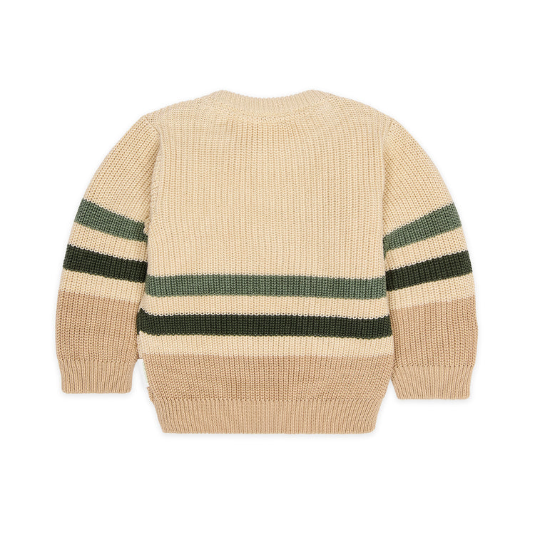LITTLE DUTCH. Knitted sweater Warm Taupe