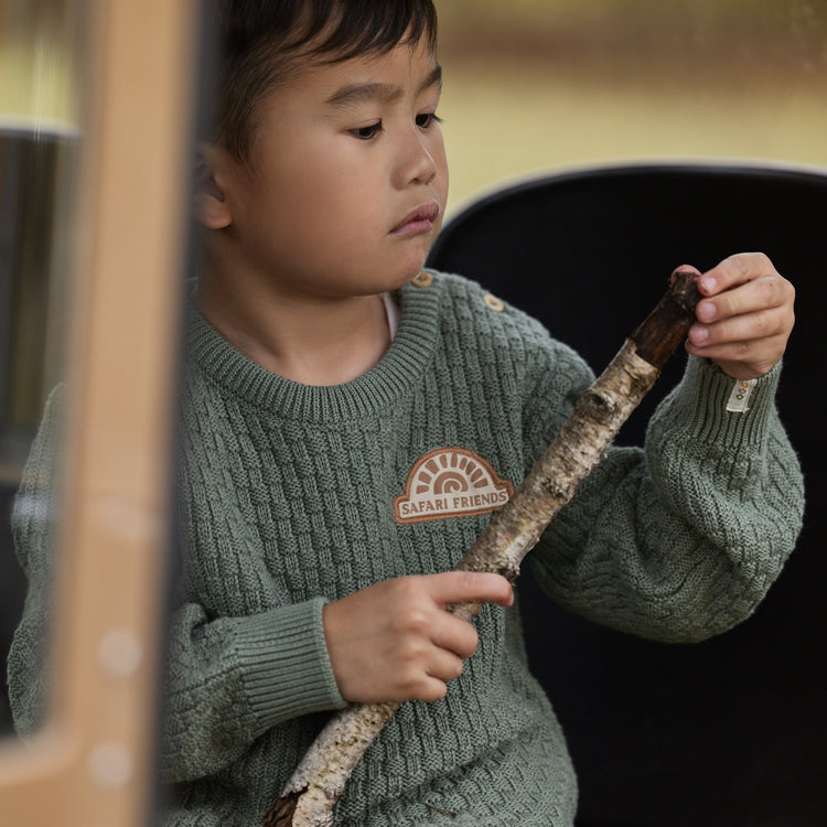 LITTLE DUTCH. Knitted sweater Sage
