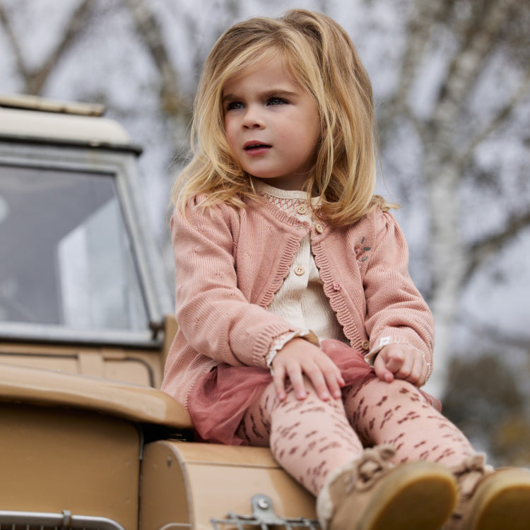 LITTLE DUTCH. Knitted cardigan Deep Pink