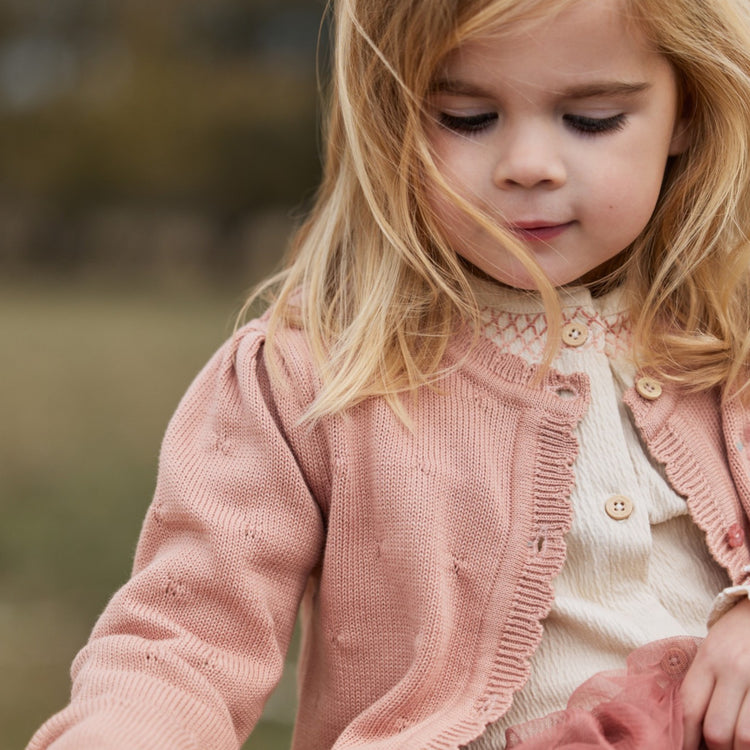 LITTLE DUTCH. Knitted cardigan Deep Pink