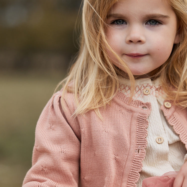 LITTLE DUTCH. Knitted cardigan Deep Pink