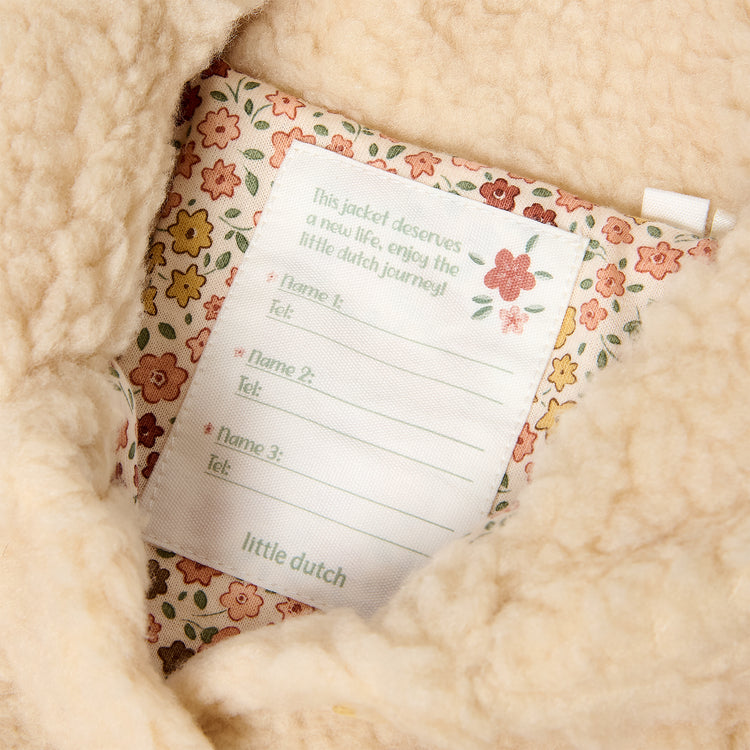 LITTLE DUTCH. Teddy cardigan Vanilla