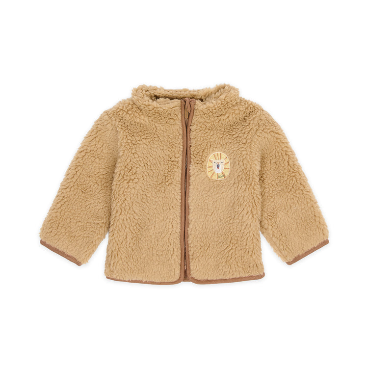 LITTLE DUTCH. Teddy cardigan Warm Taupe