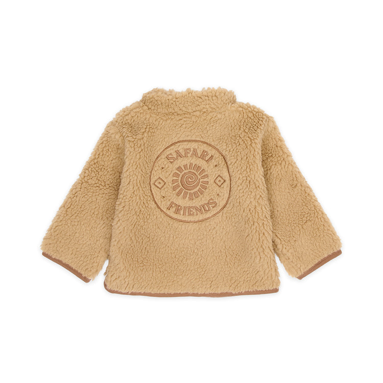 LITTLE DUTCH. Teddy cardigan Warm Taupe