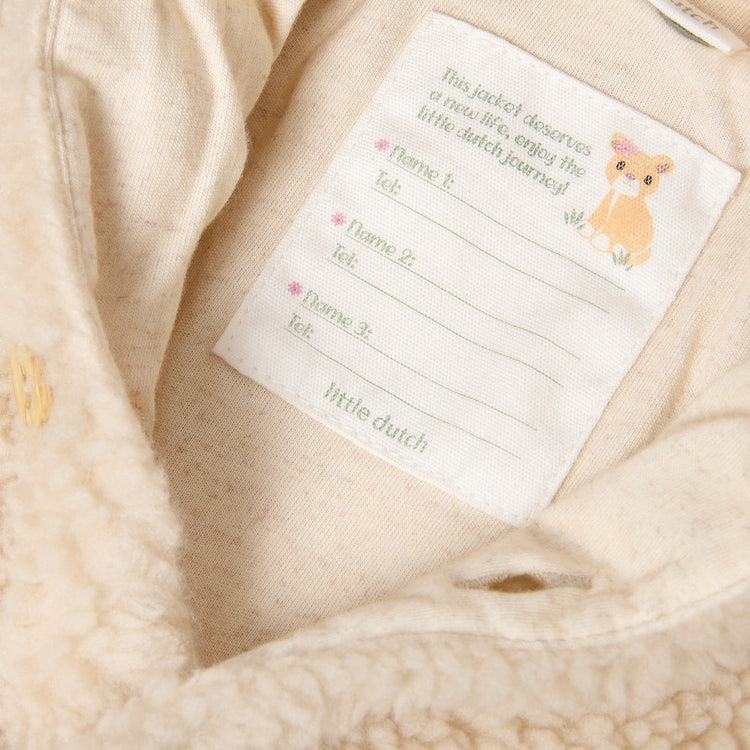 LITTLE DUTCH. Ζακέτα teddy Sand Flowers