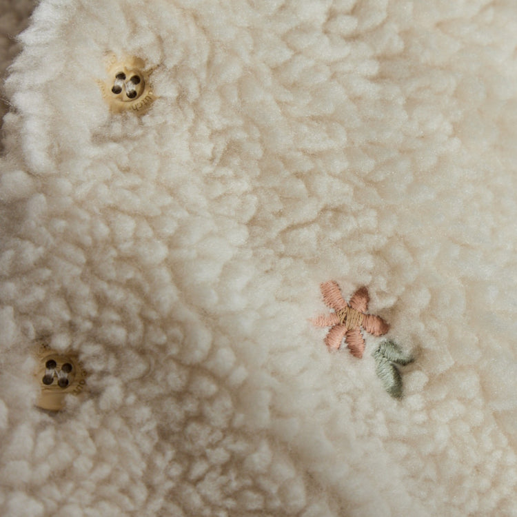 LITTLE DUTCH. Ζακέτα teddy Sand Flowers